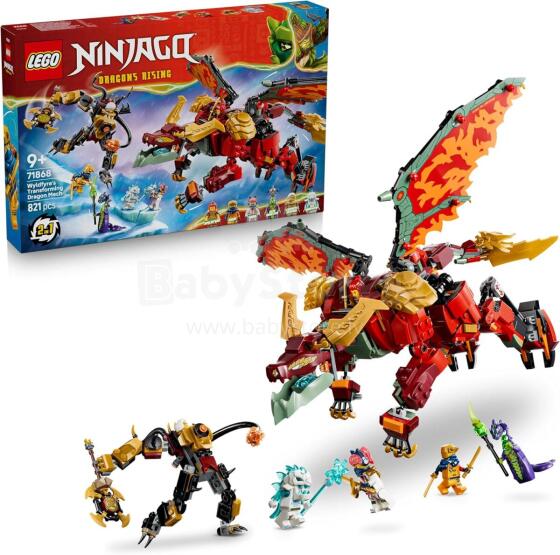Lego Ninjago Wyldfyre's Art.71868 Transforming Dragon Mech