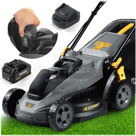 Lightweight Powerful Battery Lawn Mower 33cm Humberg HM-611
