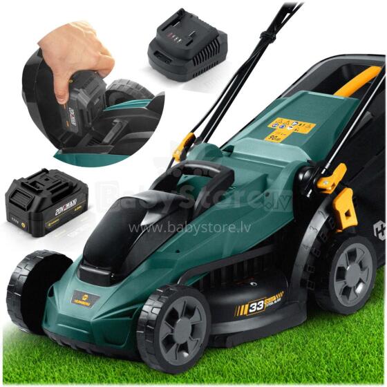 Lightweight Powerful Battery Lawn Mower 33cm Humberg HM-611