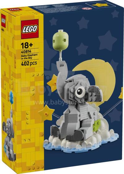 LEGO ikoniskais mazais zilonis debesīs