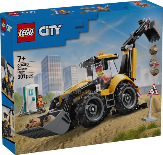 LEGO City Yellow Backhoe Loader