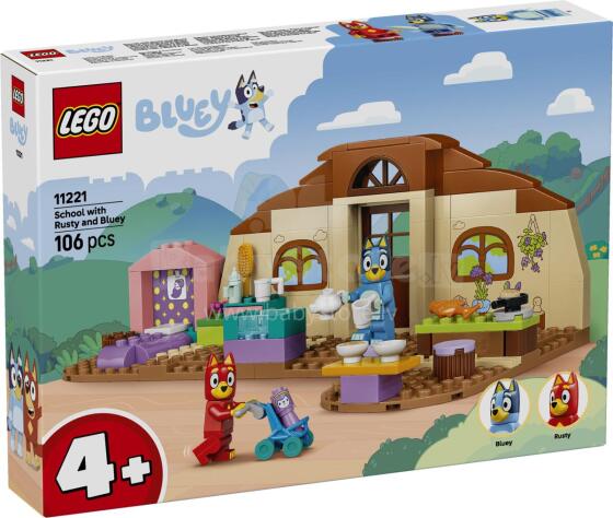 LEGO Bluey skola ar Rusty un Bluey