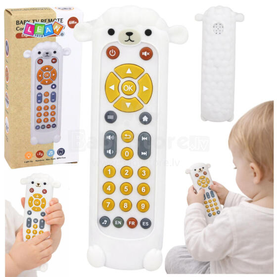 Remote Control Interactive Educational Teether Lights Sounds White Sheep