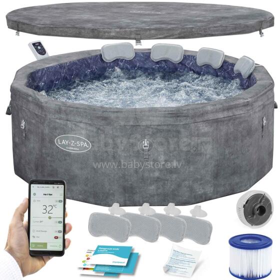 Inflatable Garden SPA AirJet Carrara WiFi Hydro Massage for 6 People Bestway 6001V