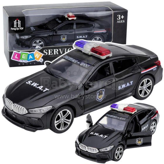 SWAT Special Unit Car Opening Doors Drive Lights Sounds Black
