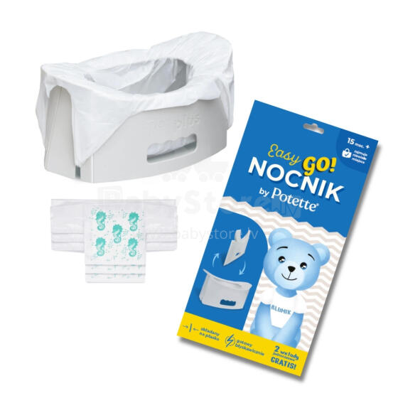 EasyGo Foldable Travel Potty, Light Grey, Potette