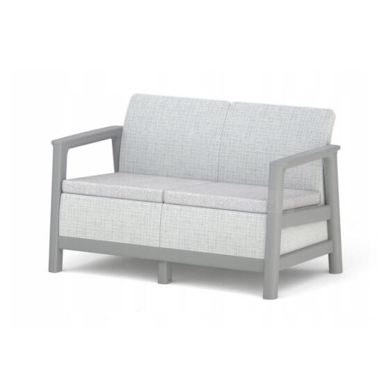 Garden sofa two-seater Scandi Linea 2 Seater Sofa light gray/dark steel gray