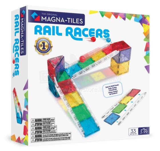 MAGNA-TILES magnet constructor set Rail Racers, 33 pcs