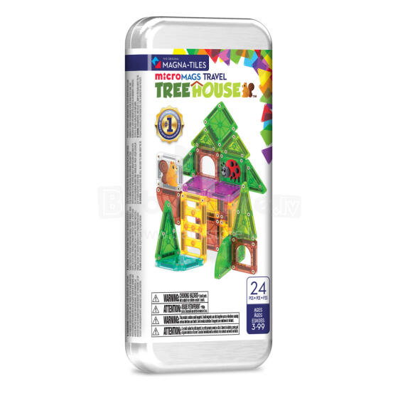 MAGNA-TILES Набор Микромагс компакт "Treehouse", 24 деталей