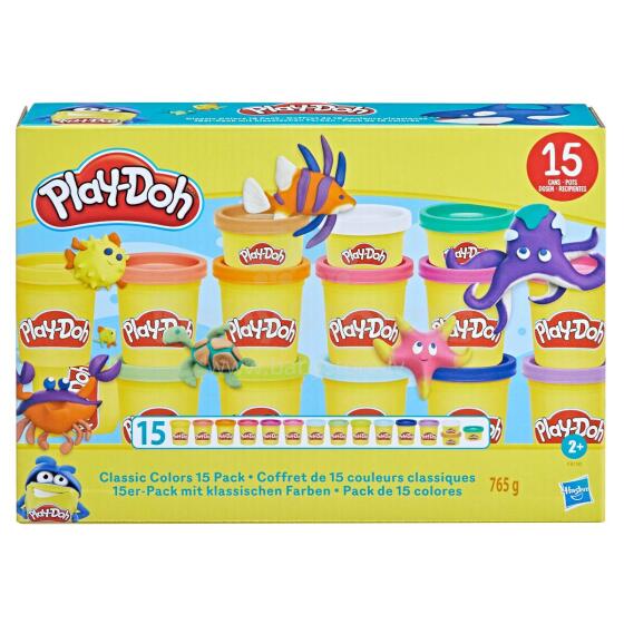 PLAY-DOH Plastilīns Klasiskās krāsas, 15 gab.