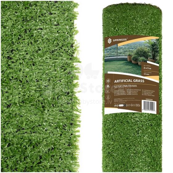 Artificial grass roll 2x5 m green carpet for terrace balcony for garden carpet 10 mm