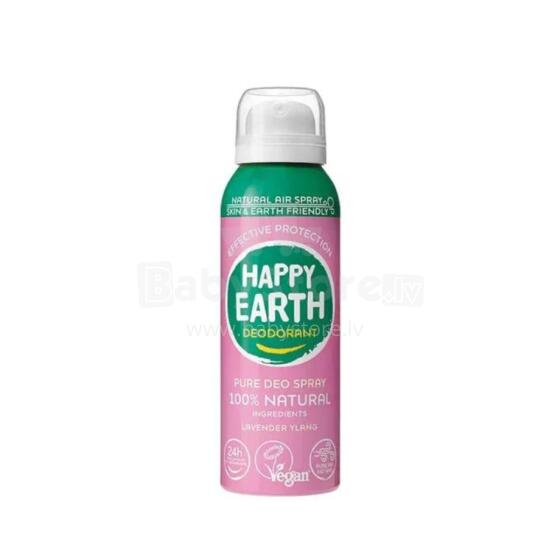 Happy Earth Deodarant Art.296462 aerosol-free 100% natural deodorant with lavender-ylang scent, 100ml