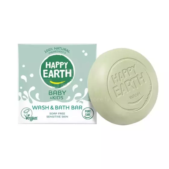 Happy Earth Bath Bar Art.296499 100% natural soap-free cocoa butter moisturizing body soap for children, 50GR