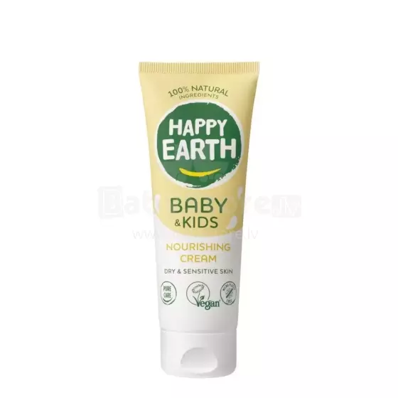 Happy Earth Nourishing Cream Art.296510 100% dabīgs barojošs un aizsargājošs krēms zīdaiņiem un bērniem, 75ml