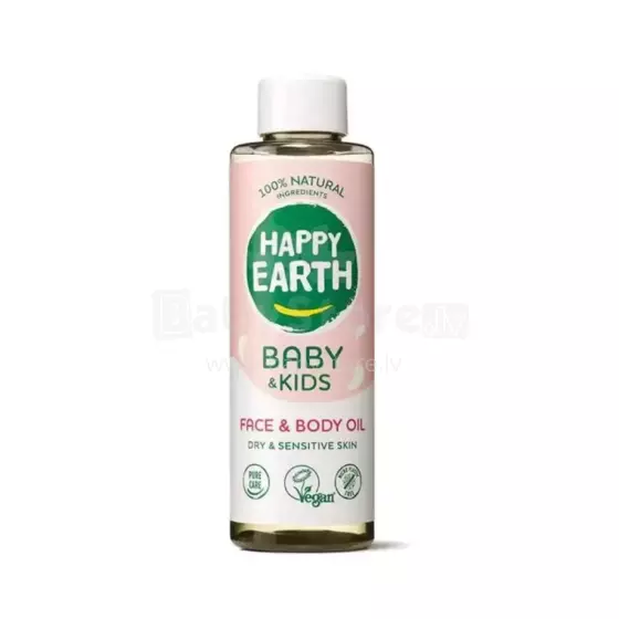 Happy Earth Body Oil Art.296511 100% dabīga mazuļu eļļa sejai un ķermenim sausai un ļoti sausai ādai, 150 ml