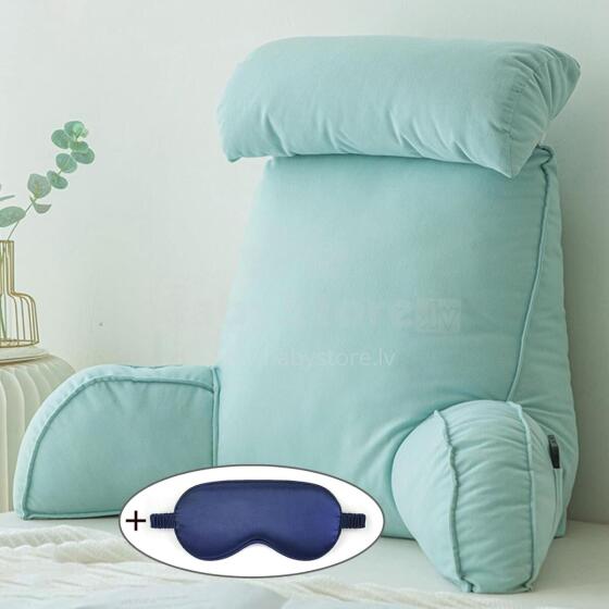 Basic CS Lline Care & Support Large Reading Pillow  Art.296544 Lime Green Daudzfunkcionāls  muguras atbalsta spilvens ar noņemamu kakla spilvenu
