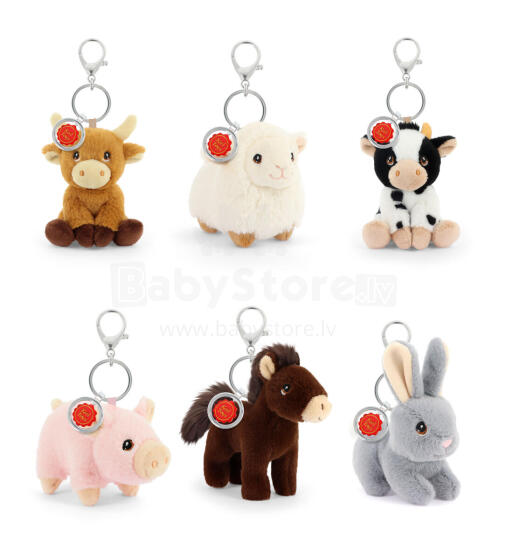 Keel Toys Keeleco Брелок: Ферма, 12 см - 6 дизайнов