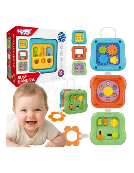 WOOPIE BABY Sensory Manipulative Cube 6in1 Izglītojošā Interaktīvā Rotaļlieta