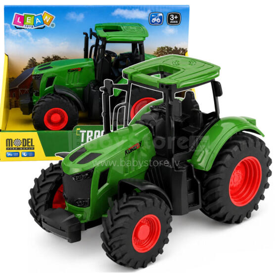 Agricultural Farm Tractor Rubber Wheels Green 1:24