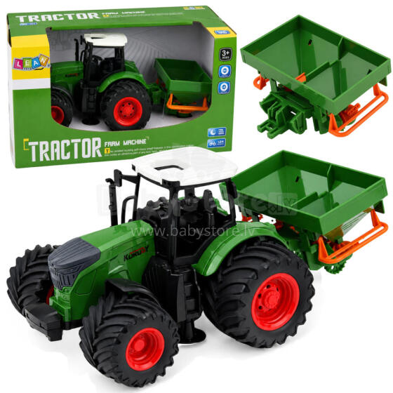 Agricultural Farm Tractor with Seeder Rubber Wheels Agricultural Machine 1:24