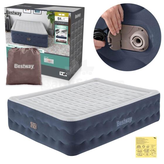 Inflatable Mattress 203x152x51 cm with Built-in Electric Pump Bestway 6716P