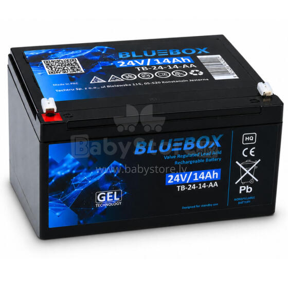 Гелевый аккумулятор BLUEBOX VRLA AGM 24V14Ah для автомобильного аккумулятора