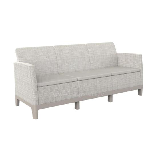Garden sofa two-seater Scandi Form 3 Seater Sofa pebble gray/light beige