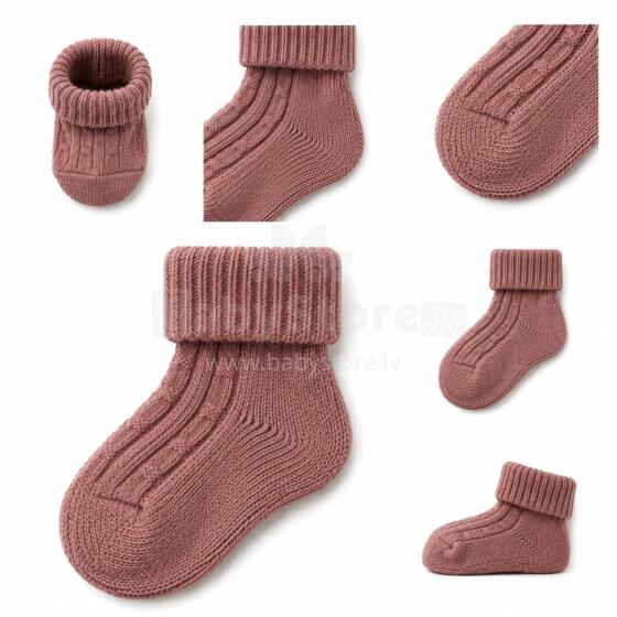 So Cute Wool Natural Eco Socks Art.296940 Brown Натуральные шерстяные носочки для новорожденного