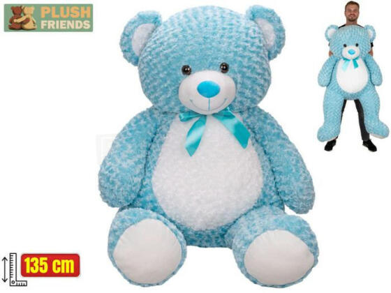 Mīkstā rotaļlieta - 03142 - TEADY LĀCIS ar LENTI - ZILS - izmērs 135 cm