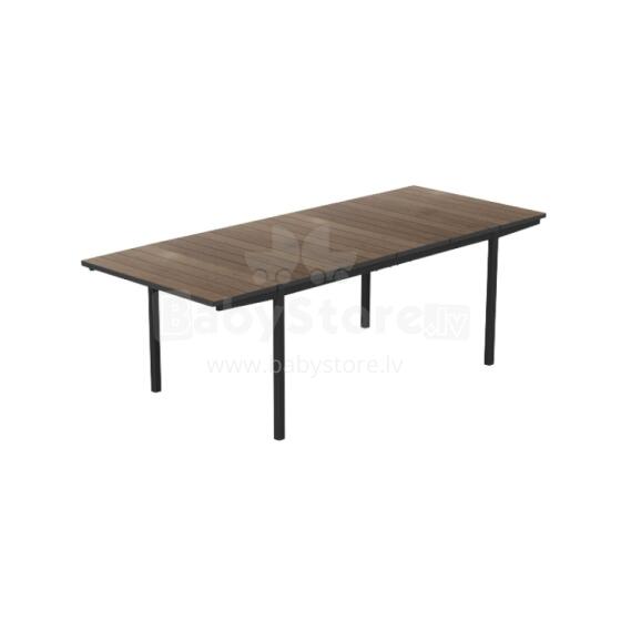 Dārza galds pagarināms Deco Porto Nova Extendable 160-240 valrieksts/melns