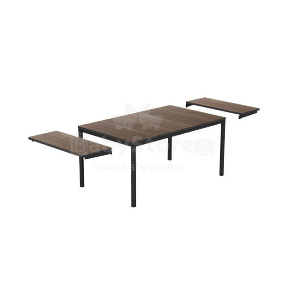 Dārza galds pagarināms Deco Porto Nova Extendable 200-280 valrieksts/melns