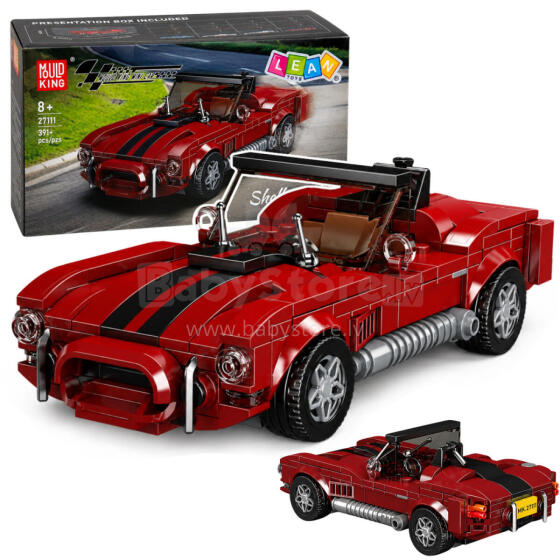 Конструктор Классический Автомобиль S.Cobra Красный Витрина 391 деталь