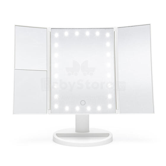 Rio 24 LED Touch Dimmable Makeup Mirror, White
