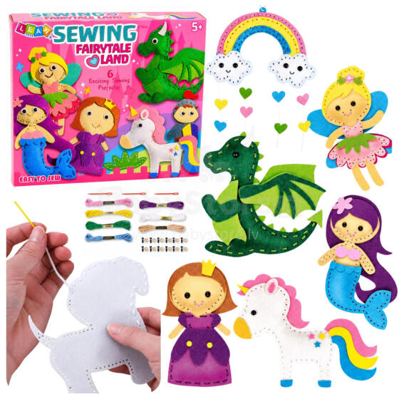 Creative Set of Felt Sewing Plush Toys Fairytale Land DIY 6 pcs.