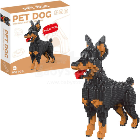 KLOCKI PIES DOBERMAN 950 ELEMENTÓW