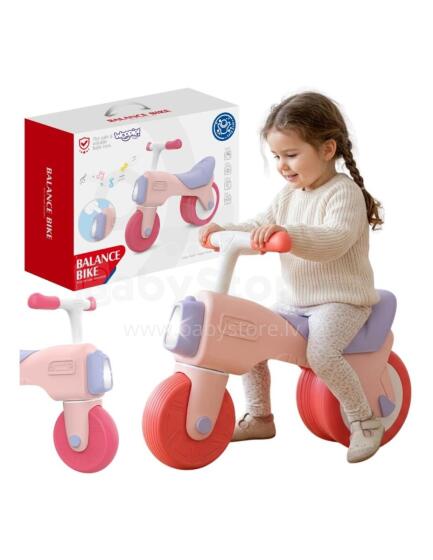WOOPIE BABY līdzsvara velosipēds Rotaļlieta ar skaņu 18m+ Rozā