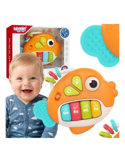 WOOPIE BABY Interaktīvā Klavieru Zivtiņa Mūzikas Skaņas Gaisma 18m+