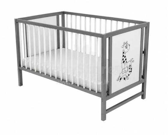 Elf Bed Bloom Art.298071 White/Grey Bērnu koka gulta 120x60cm