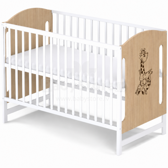 Elf Bed Meadow Art.298167 White/Natural Bērnu koka gulta  120x60cm