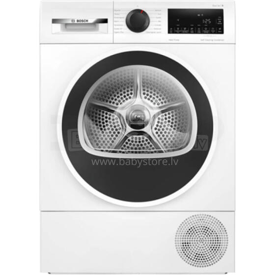 Сушильная машина Bosch с тепловым насосом | WQG2450ISN | Класс энергоэффективности A++ | С фронтальной загрузкой | 9 кг | ЖК-дисплей | Глубина 61,3 см | Белый