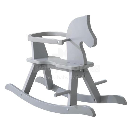 Kidsworld Rocking Horse Art.298741 Grey  Bērnu koka šūpuļzirgs