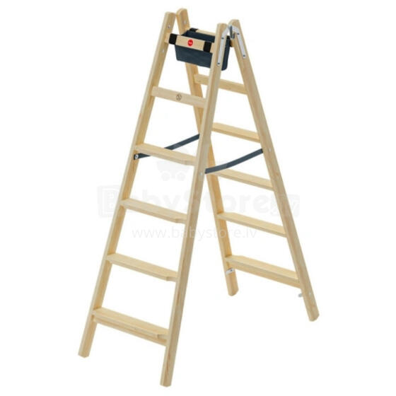 Двусторонняя лестница H77 ComfortLine / деревянная / ступени 2x6