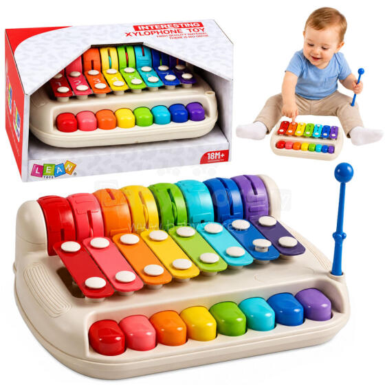 Children's Xylophone Piano Colorful Musical Instrument 2 in 1 Drumstick