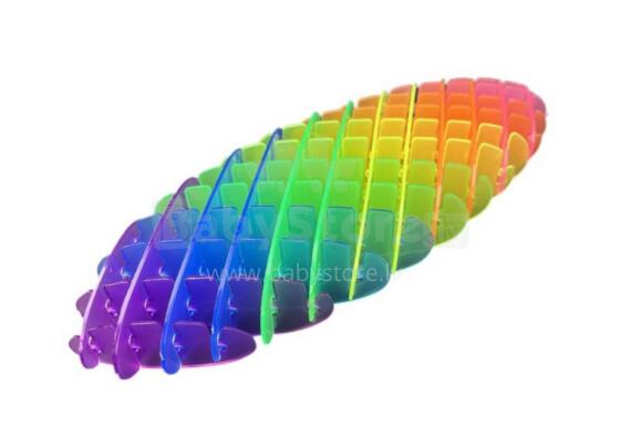 Varavīksnes Fidget Rotaļlieta Caurspīdīga Antistresa Krāsaina Elastīga 12cm