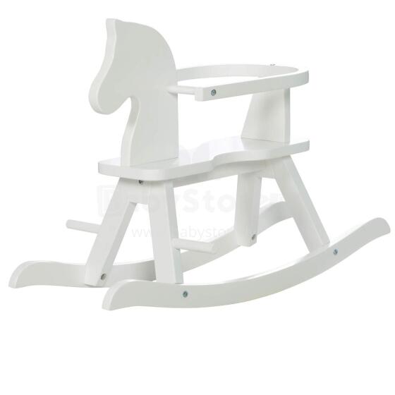 Kidsworld Rocking Horse Art.299213 White  Bērnu koka šūpuļzirgs