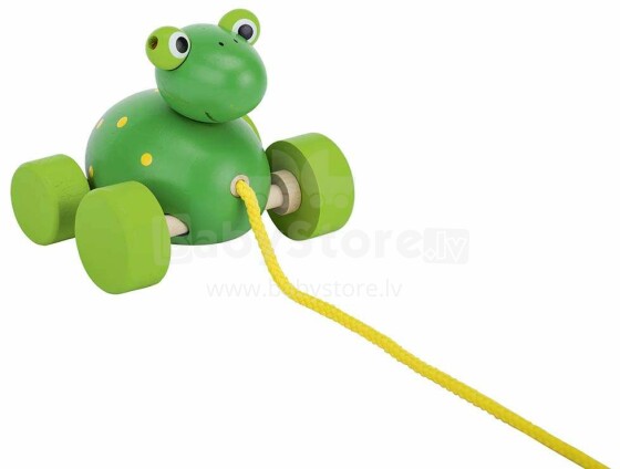 Goki VG54991 Frog, pull along animal