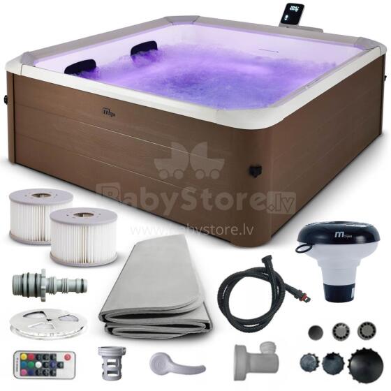 Paneļa SPA ar hidromasāžu visu gadu Amber 6 cilvēkiem mSpa LED WiFi