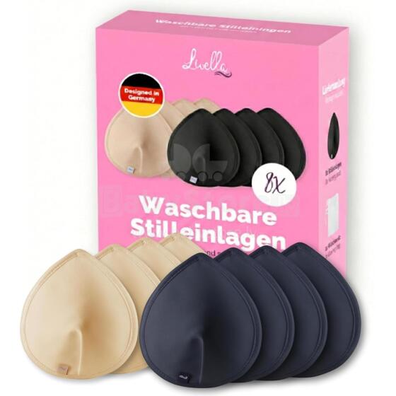 Livella Washable Nursing Pads Art.299910 Reusable breast pads 8pcs
