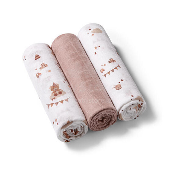 348/18 SUPER SOFT BROWN MUSLIN DIAPERS