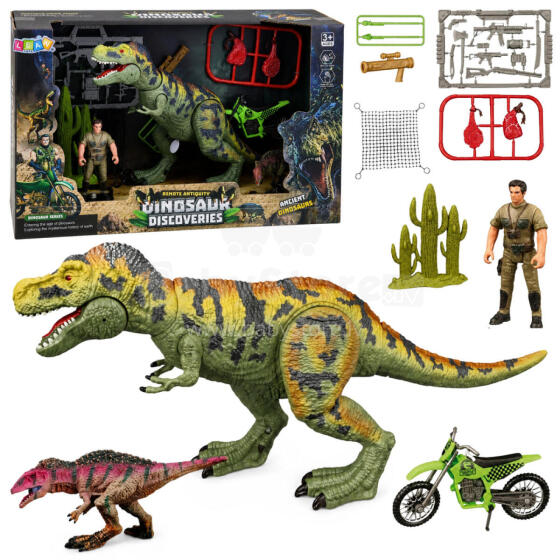 Set Dinosaur T-Rex Movable Hunter Motor Figures Accessories Sounds